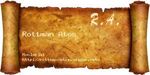 Rottman Atos névjegykártya